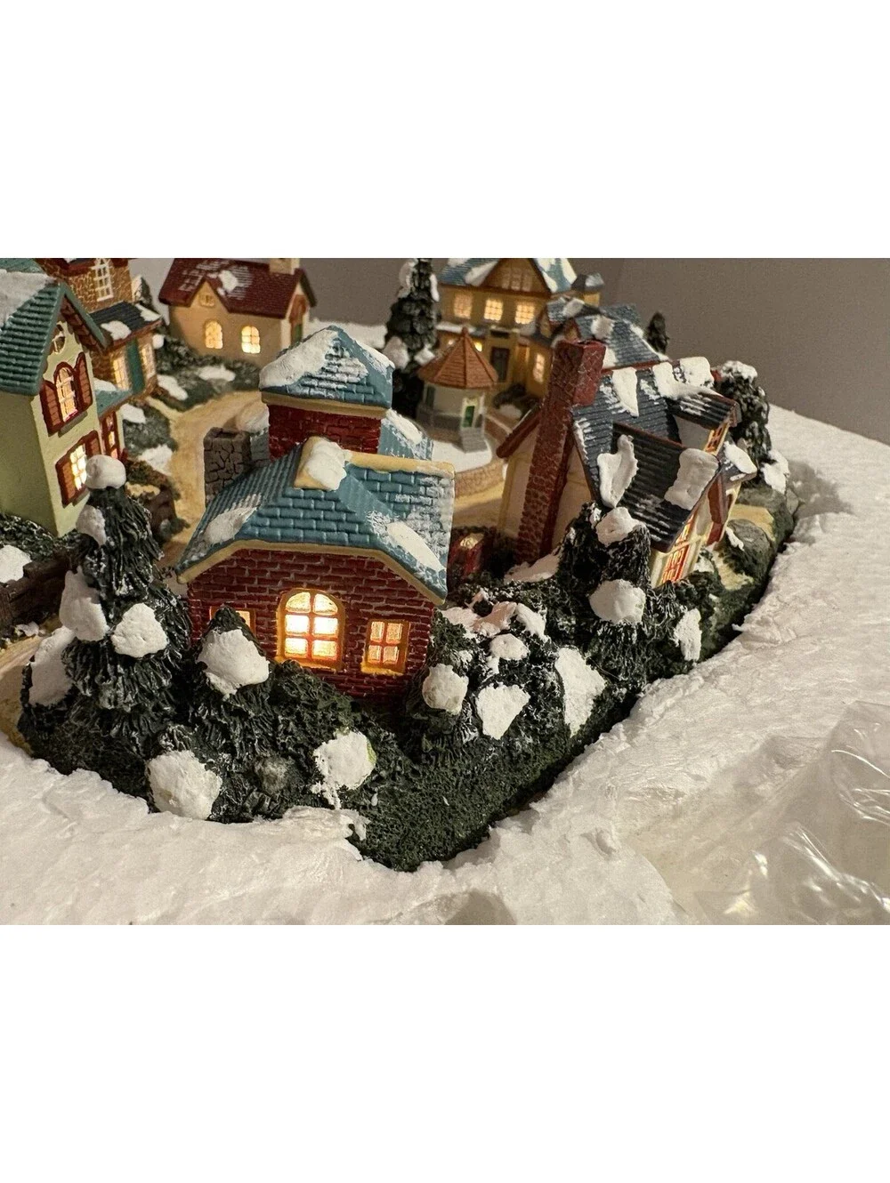 Vintage Simson Giftware Christmas Village Lighted Display Removable Houses